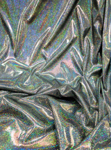 Glitter Sparkly Iridescent Fabric Black