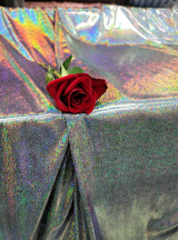 Glitter Sparkly Iridescent Fabric Black