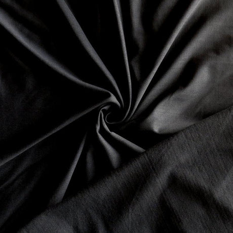 Brushed Back Jersey Knit Fabric - Onyx Poly Spandex