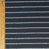 Bamboo Lycra Jersey Knit Fabric Black Heathered Charcoal Grey Stripe