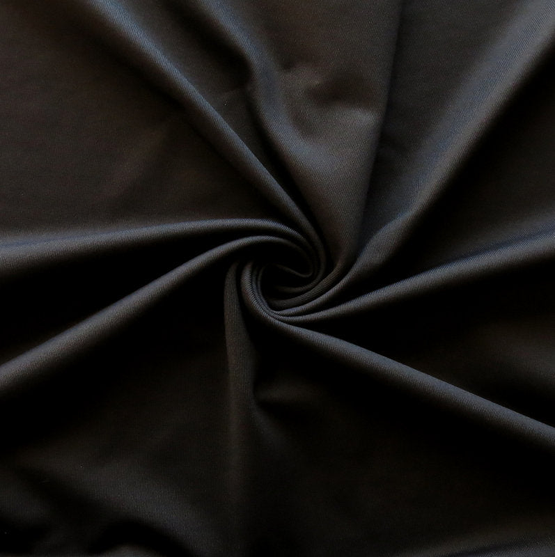 Athletic Lycra Jersey Knit Fabric Black