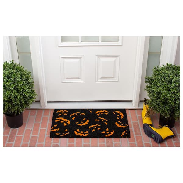 Scary Pumpkins 17 in. x 29 in. Coir Door Mat