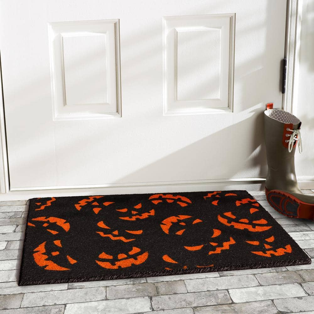 Scary Pumpkins 17 in. x 29 in. Coir Door Mat