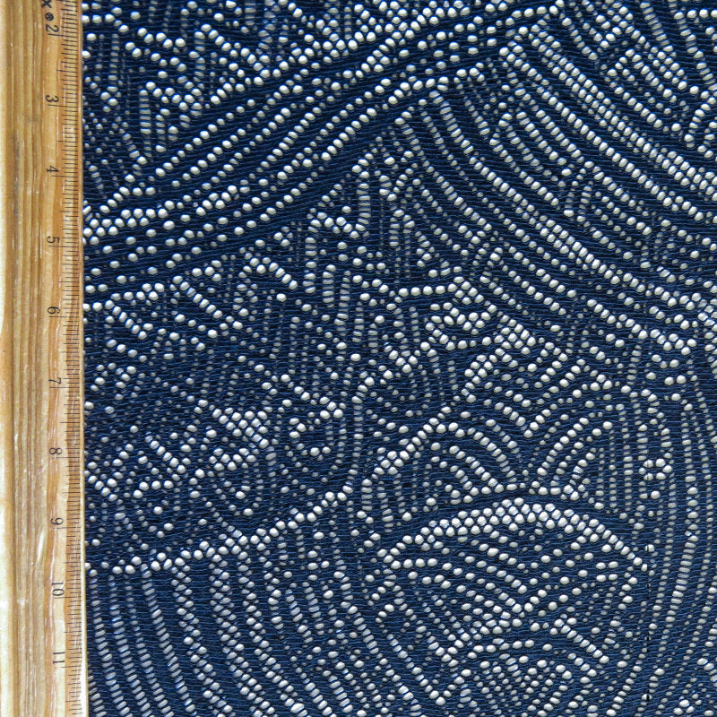 Black Stretch Lace Poly Lycra Fabric 18" Remnant