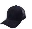 Criss-Cross Cap - Leopard Black Fabric - Leopard Black, Criss-Cross Ponytail Slot, Adjustable Strap (1 Cap)