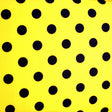 Swim Knit Nylon Lycra Black Polka Dots on Yellow