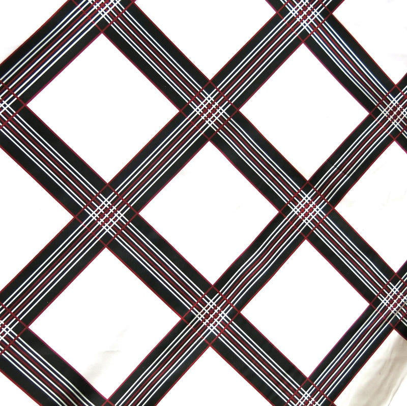 Microfiber Boardshort Fabric Black/Red Diamond on White