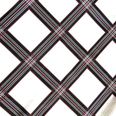 Microfiber Boardshort Fabric Black/Red Diamond on White