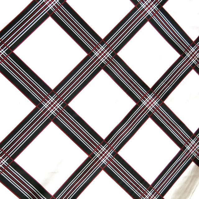 Microfiber Boardshort Fabric Black/Red Diamond on White