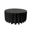 Jet Black 100% Polyester Round Tablecloth 108″
