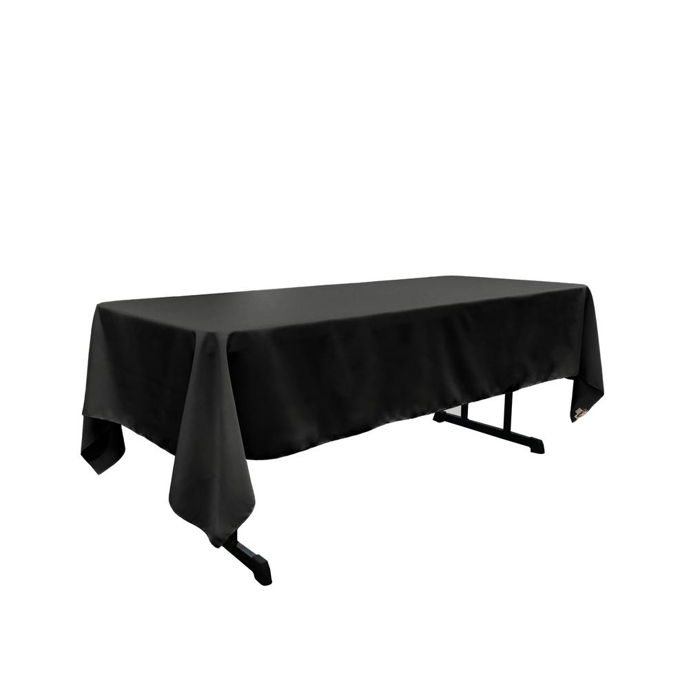 Black 100% Polyester Rectangular Tablecloth 60 x 108″