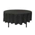 90″ Black Polyester Round Tablecloth