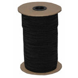 Black Knitted Elastic 3/8" Wide 144 Yard Roll, Made in USA for Masks, Undergarments, DIY