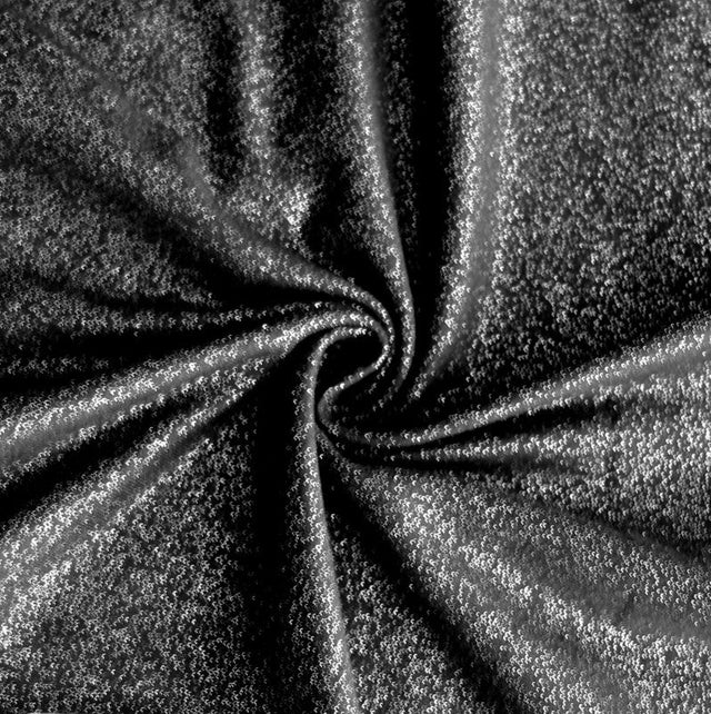 Cotton Lycra Black Sparkle Knit Fabric