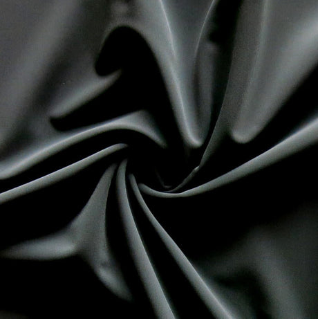 Black Nylon Spandex Swim Knit Fabric