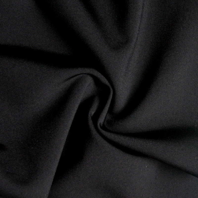Swim Knit Black Solid Nylon Spandex Tricot