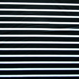 Nylon Lycra Swim Knit Black Thick and White Thin Stripes