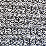Nylon Spandex Swim Fabric Black Triangle Abstract 30" Remnant