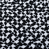 Flower Pop Twin Polyester Spandex Fabric - Black And White Or Multi Floral Garden Print, 58-60" Width (1 Yard)