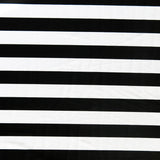 Swim Knit Black and White 1 Inch Stripe Nylon Spandex