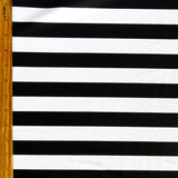 Swim Knit Black and White 1 Inch Stripe Nylon Spandex