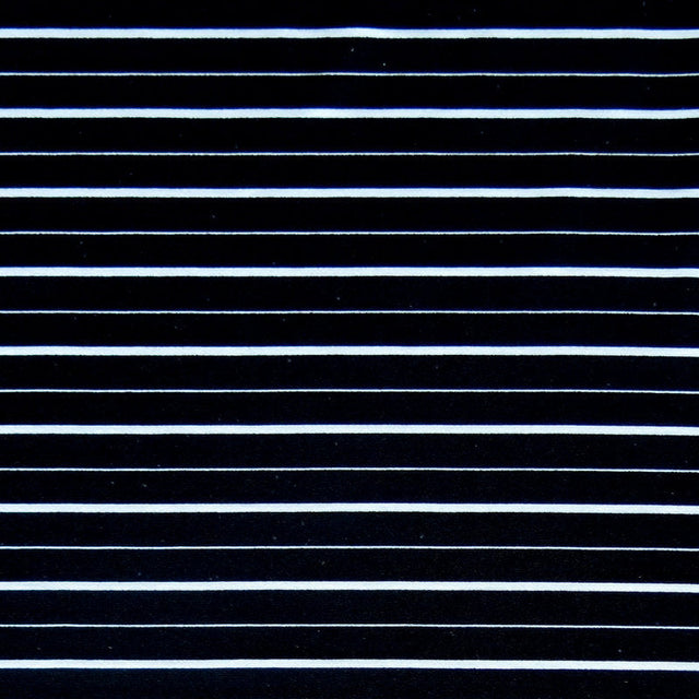 Black/White Pinstripe Nylon Spandex Swim Knit