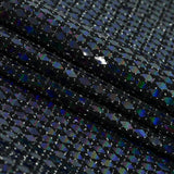Bling Transfer Sequin In Lurex Nylon Spandex Fabric - Black/Silver, Black/Gold, Black/Fuchsia, Black/Royal, Black/Black, 58" Width, 175 GSM (1 Yard)