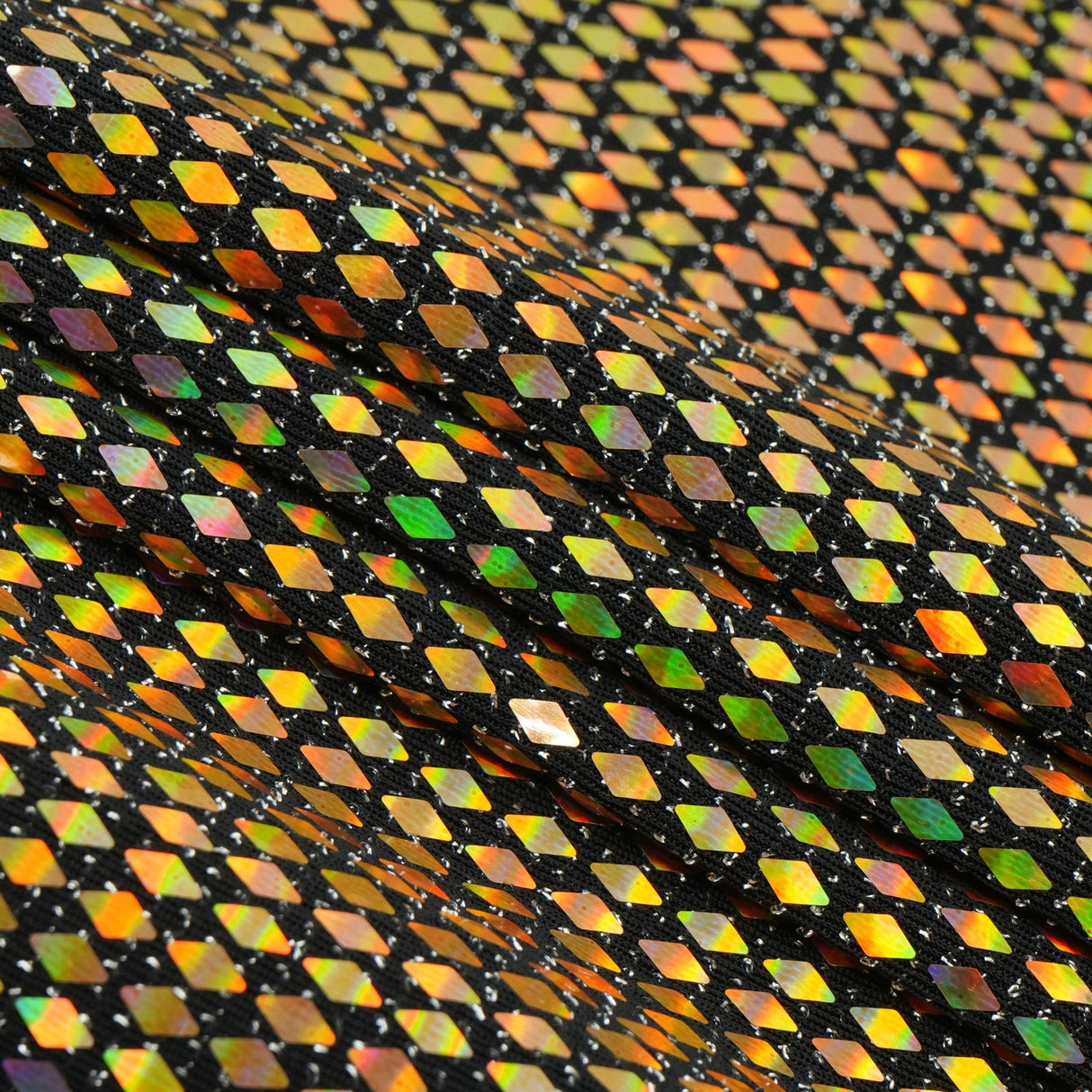 Bling Transfer Sequin In Lurex Nylon Spandex Fabric - Black/Silver, Black/Gold, Black/Fuchsia, Black/Royal, Black/Black, 58" Width, 175 GSM (1 Yard)