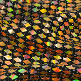 Bling Transfer Sequin In Lurex Nylon Spandex Fabric - Black/Silver, Black/Gold, Black/Fuchsia, Black/Royal, Black/Black, 58" Width, 175 GSM (1 Yard)