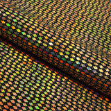 Bling Transfer Sequin In Lurex Nylon Spandex Fabric - Black/Silver, Black/Gold, Black/Fuchsia, Black/Royal, Black/Black, 58" Width, 175 GSM (1 Yard)