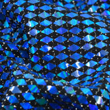 Bling Transfer Sequin In Lurex Nylon Spandex Fabric - Black/Silver, Black/Gold, Black/Fuchsia, Black/Royal, Black/Black, 58" Width, 175 GSM (1 Yard)