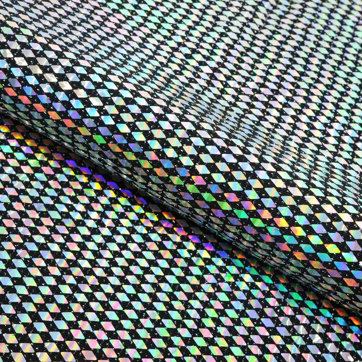 Bling Transfer Sequin In Lurex Nylon Spandex Fabric - Black/Silver, Black/Gold, Black/Fuchsia, Black/Royal, Black/Black, 58" Width, 175 GSM (1 Yard)