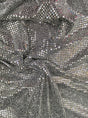 Black/Silver Small Confetti Sequin Polyester Fabric - 3 Mm Confetti Dots, 42" Width (1 Yard)