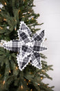 17” x 12" Plaid Ricrac Poinsettia Stem
