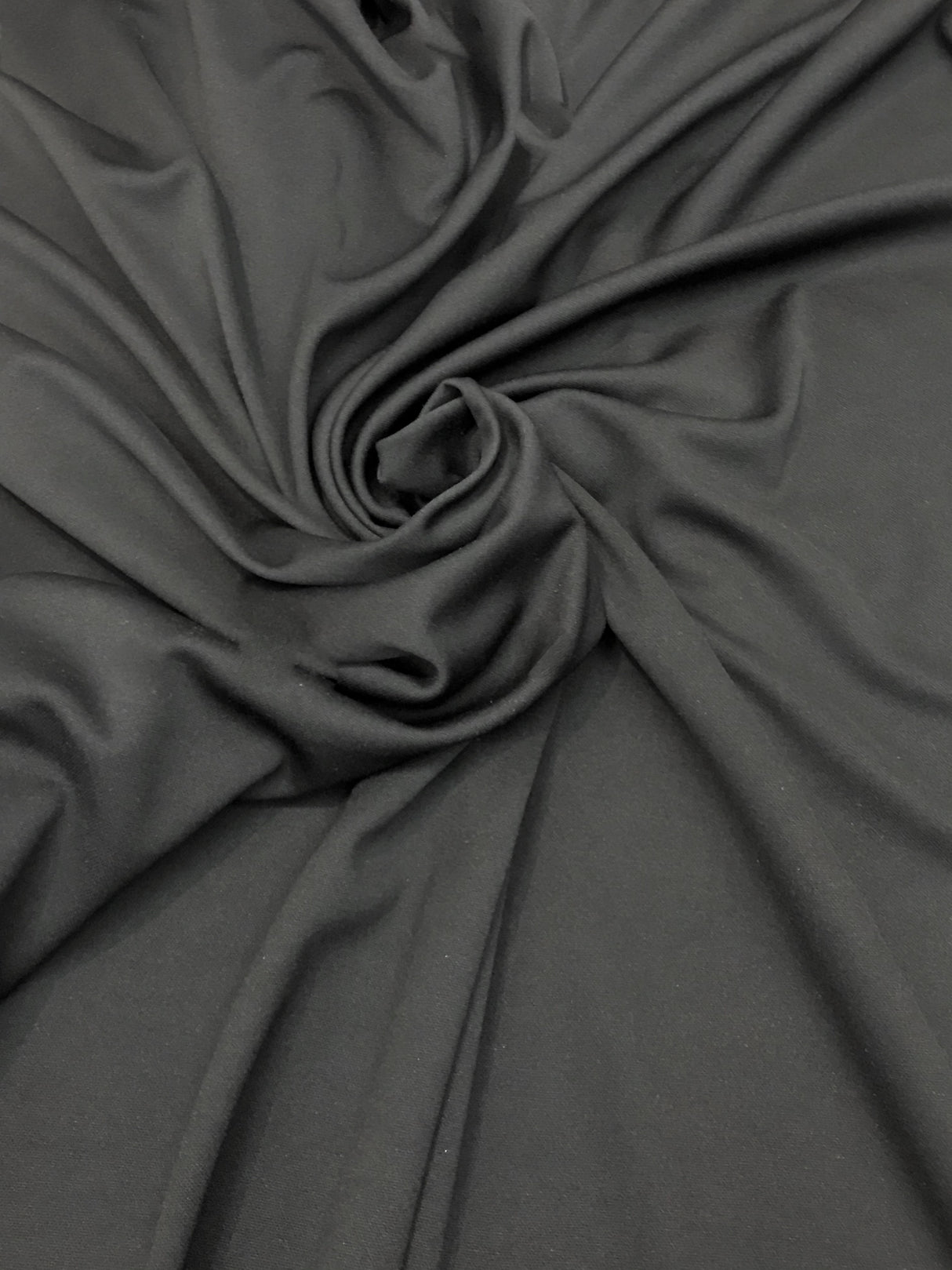 Black Scuba Polyester Fabric - Black, 59"-60" Width