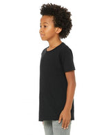 Bella Canvas 3001Y Airlume Combed And Ring-Spun Cotton Fabric - Black, Crew Neck, Short Sleeve, Youth Tee (1 Unit)