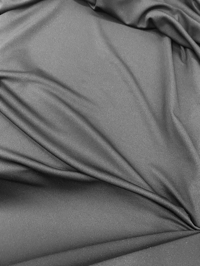 Black Scuba Polyester Fabric - Black, 59"-60" Width