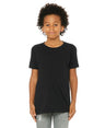 Bella Canvas 3001Y Airlume Combed And Ring-Spun Cotton Fabric - Black, Crew Neck, Short Sleeve, Youth Tee (1 Unit)