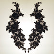 Beaded Corded Floral Lace Applique