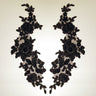 Beaded Corded Floral Lace Applique