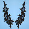Beaded Corded Floral Lace Applique