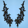 Beaded Corded Floral Lace Applique