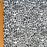 Nylon Spandex Swim Knit Black Grey Leopard Print
