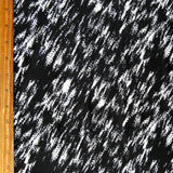 Swim Knit Nylon Spandex Black/White Diagonal Abstract 33" Remnant