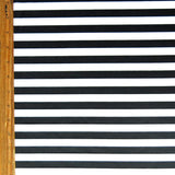 Black and White Nylon Spandex Swim Knit 1/2 Stripe