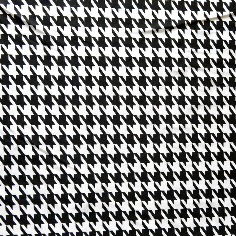 Swim Knit Nylon Spandex Shiny Houndstooth