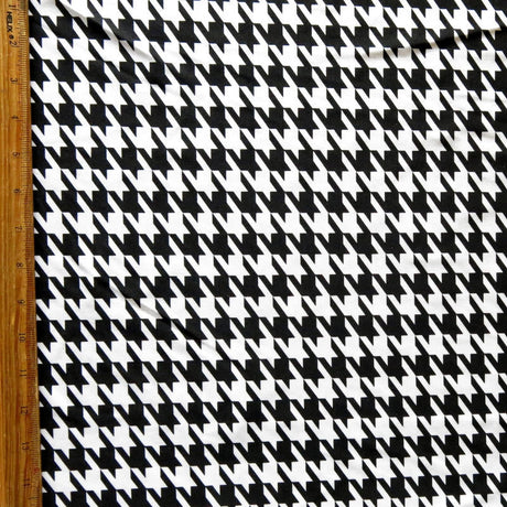 Swim Knit Nylon Spandex Shiny Houndstooth
