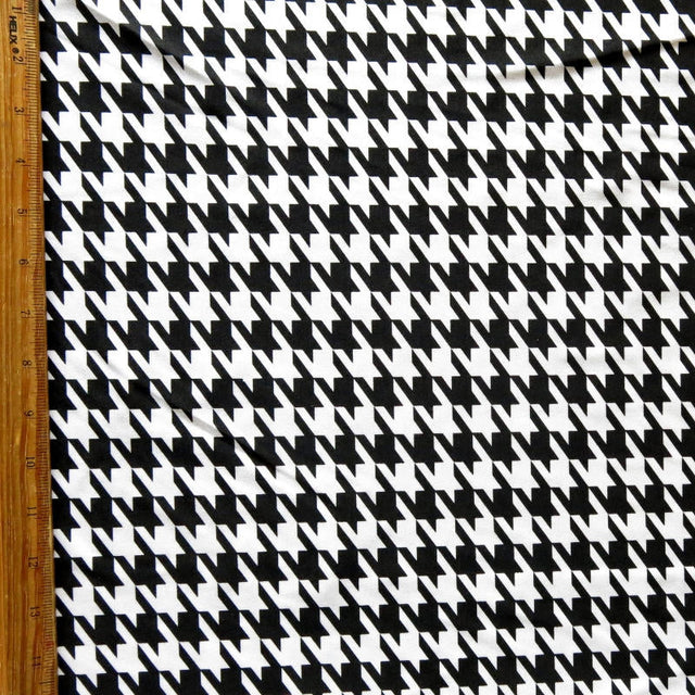 Swim Knit Nylon Spandex Shiny Houndstooth