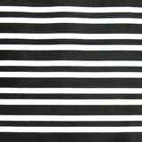 Swim Knit Nylon Lycra Black and White Stripes