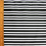 Swim Knit Nylon Lycra Black and White Stripes